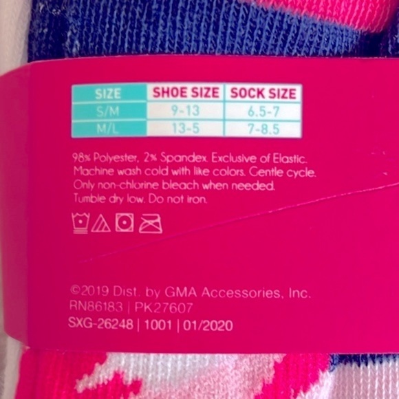 Brand New Charlotte 20-Pair Pack of Girls Socks No Show Ankle Colorful Unicorn - Picture 10 of 14